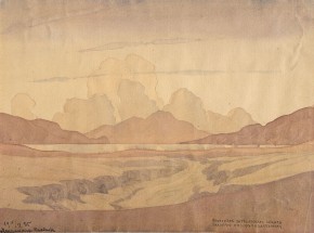 Крымский этюд. "Но отсвет затененного заката лиловую просвечивает мглу"