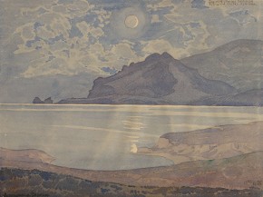 Крымский этюд. "Под серебристой паутиной зубчатый очерк Кок-Кая"