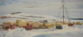 Строится санно-тракторный поезд. Антарктида