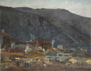 Хибиногорск на фоне Вудъяврчорр