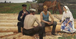 На колхозной стройке