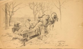 Повозка с ранеными