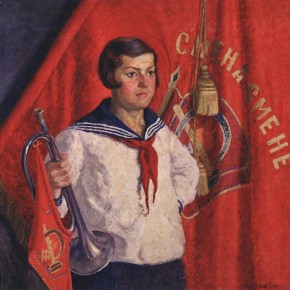 Пионерка с горном