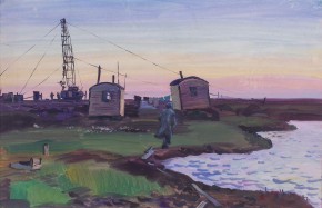 На буровой. Белая ночь