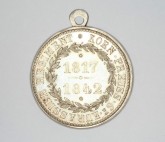 Наградная медаль на 25-летие шефства Николая I над 6-м Прусским кирасирским полком