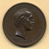 Медаль в честь вице-президента Академии художеств графа Ф. П. Толстого по случаю 50-летия службы