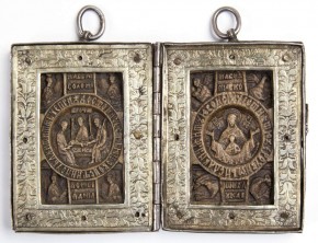 Складень «Распятие. Троица Ветхозаветная. Богоматерь Знамение»