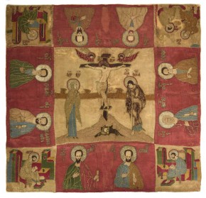 Покровец. Распятие с предстоящими, апостолами и евангелистами