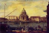 The Grand Canal in Venice. View onto the Basilica of Santa Maria della Salute