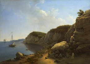 Вид Сюкеевских гор на Волге в Казанской губернии