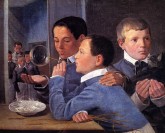 Дети, пускающие мыльные пузыри