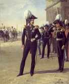 Николай I, принимающий рапорт генерал- адъютанта князя А. Я. Лобанова-Ростовского