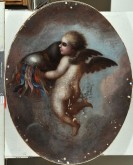 Плафон овальный «Амур, несущий латы»