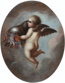 Плафон овальный «Амур, несущий латы»