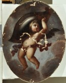 Плафон овальный «Амур, несущий щит»