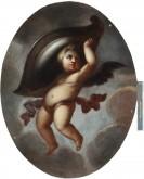 Плафон овальный «Амур, несущий щит»