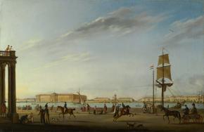 Вид на Академию художеств и Кадетский корпус