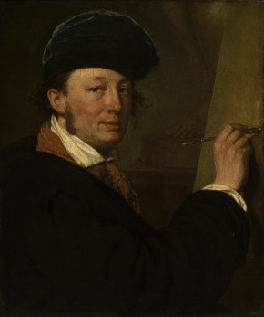 Автопортрет в бархатном берете, с рейсфедером