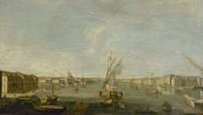 Проспект вверх по Неве реке от Адмиралтейства и Академии Наук к востоку