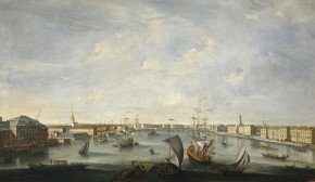 Проспект вниз по Неве реке между Зимним домом и Академиею Наук