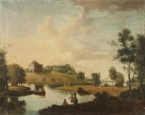 Вид в усадьбе П. Г. Демидова "Сиворицы" под Петербургом