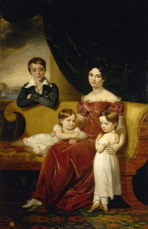 Портрет М. Я. Нарышкиной с сыновьями Львом и Сергеем и дочерью Александрой