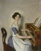 Портрет Н. П. Жданович за фортепьяно