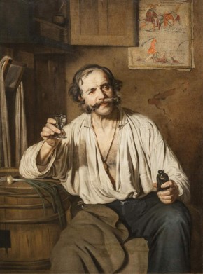 Солдат с рюмкой и штофом (Отставной солдат)