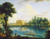 A View onto the Stone Island Palace and the Pontoon Bridge across the Greater Nevka from the Stroganov Embankment