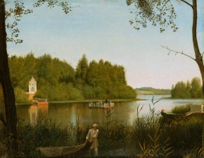 A View of Lake Moldino at Nikolai Milyukov's Ostrovki Estate
