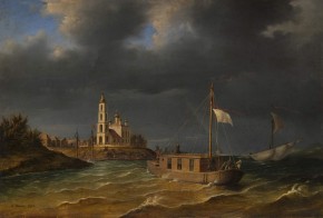 Барка братьев Чернецовых на Волге в Костромской губернии