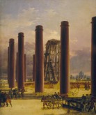 Установка колонн главного купола Исаакиевского собора