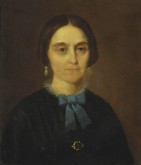 Портрет неизвестной с голубым бантом на груди