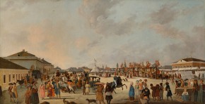 Подновинское предместье в Москве во время народного гулянья