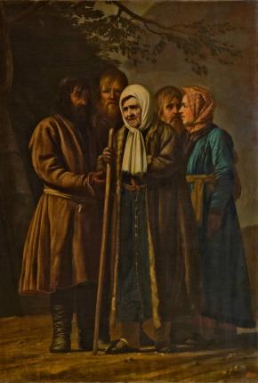 Столетняя царскосельская обывательница с семьей