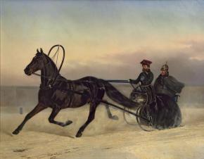 Николай I в санях