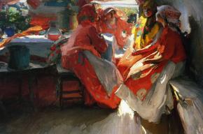 В гостях (В весенний праздник)