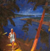 Пейзаж с красным деревом (Бег)