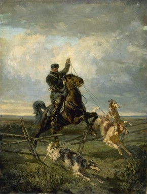 Егерь с тремя борзыми