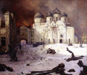 Бегство фашистов из Новгорода