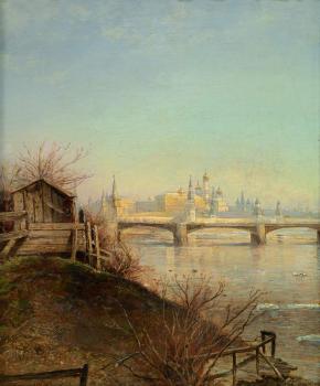  Вид на Московский Кремль. Весна