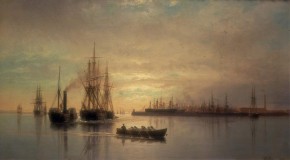 Вид Кронштадтского рейда