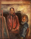 Художник Л. В. Птицын с матерью