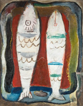 Композиция с игрушечными рыбками