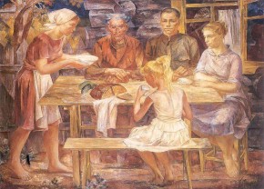 Ужин в деревне. Семья