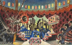 Эскиз декорации III акта к пьесе Е. И. Замятина «Блоха». «Англия»