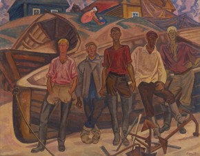 Fishermen of the Pskovskoye Lake