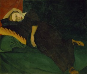 На диване. Автопортрет