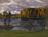 Cloudy Day. On a Lake