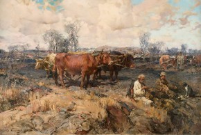 На пашне в Екатеринославской губернии